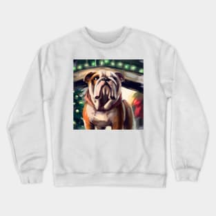 Cute Bulldog Drawing Crewneck Sweatshirt